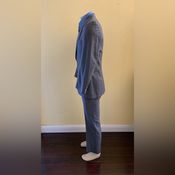 Lanvin Men’s Size 40R Gray With Blue Pinstripes Blazer - Picture 5 of 15